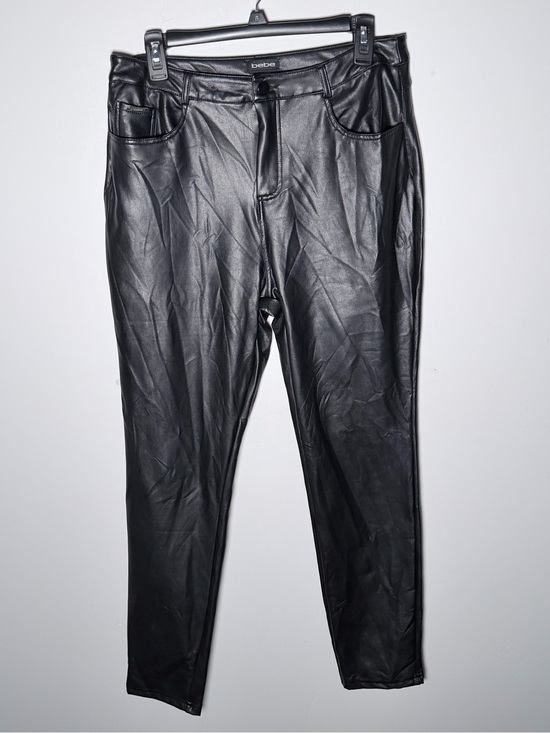 bebe Pants - bebe Black Faux Leather Leggings Plus Sz 32